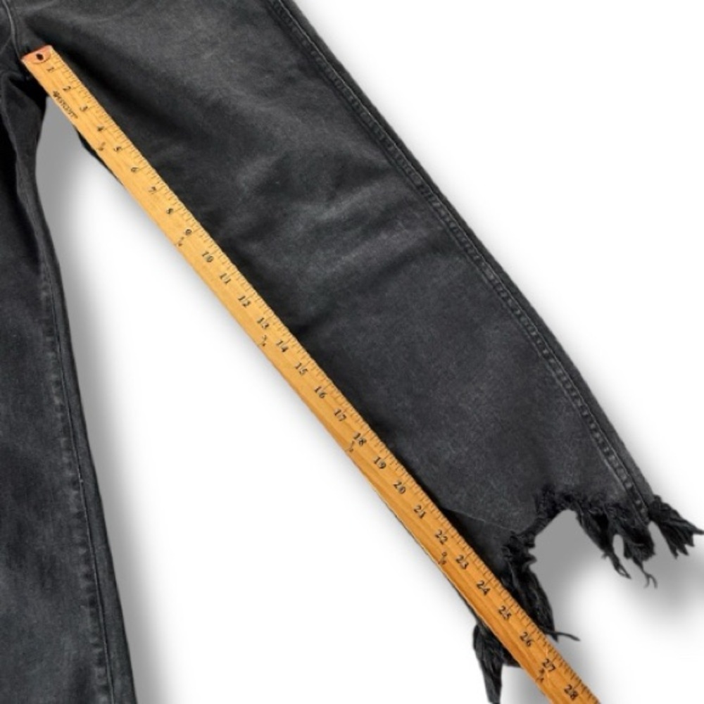 3x1 NYC Denim Austin Crop Fray Straight-Leg Jeans Rush Washed Black Gray Size 30 - Picture 9 of 11